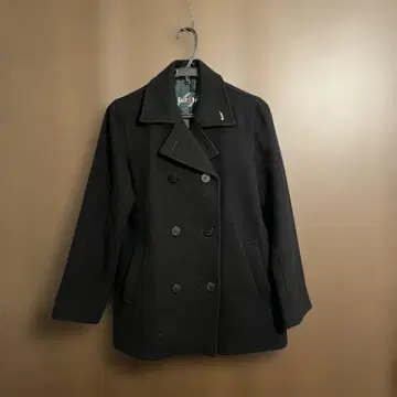 이스트 보이 더블 브레스트 피 코트 울 블랙 11호