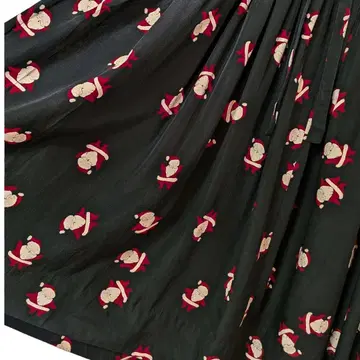 레어 핑크하우스 산타클로스 롱 스커트 크리스마스 블랙 M