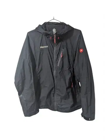 Marmot 블랙 나일론 자켓 후드 부착 마모트
