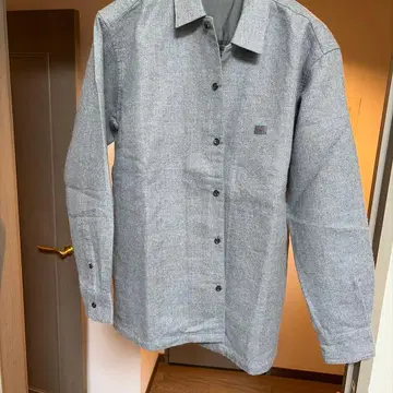 [새상품급] Papas 고급 면 셔츠 자켓 M 그레이 안감 체크 무늬