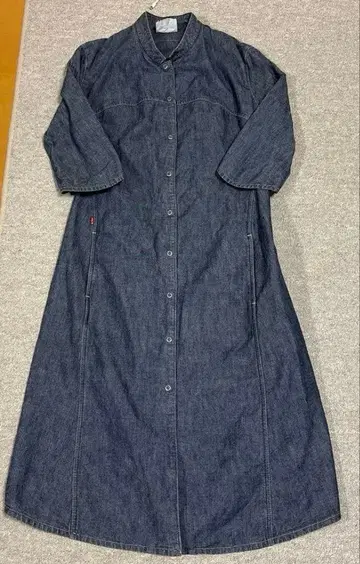 NY 구매 리바이스 엔지니어드 입체 재단 데님 원피스 M