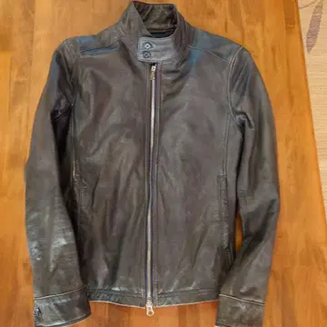 SHIPS 블랙 가죽 자켓 S