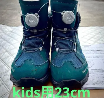 새상품급 montbell 방수 낚시릴 저스트 등산화 kids용 23cm