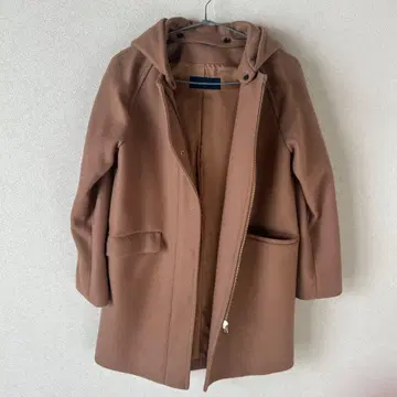 SHIPS 후드 부착 브라운 롱 코트