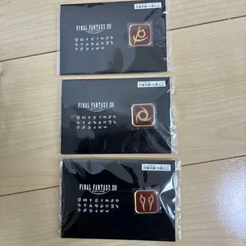 FINAL FANTASY XIV 핀 배지 3개 세트