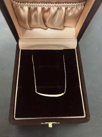 ete K10MPG 미스트 핑크 브라운 다이아몬드 목걸이