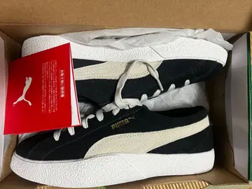 PUMA 스웨이드 블랙 화이트 스니커즈 US 8