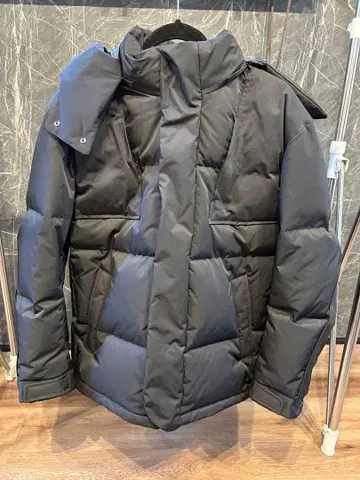 블랙 유니클로 +J 다운 오버 사이즈 다운 자켓 질 샌더