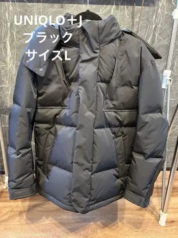 블랙 유니클로 +J 다운 오버 사이즈 다운 자켓 질 샌더