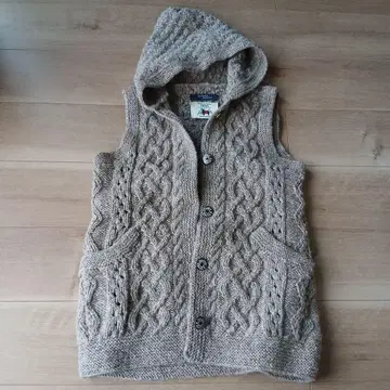 CHLORO SISTER 클로로 시스터 울 100% 후드 베스트