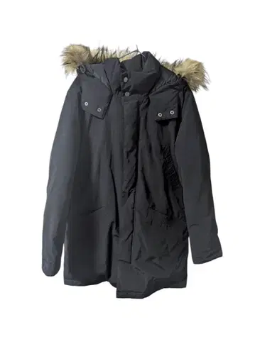 콜한 블랙 다운 자켓 다운 코트 심리스 M