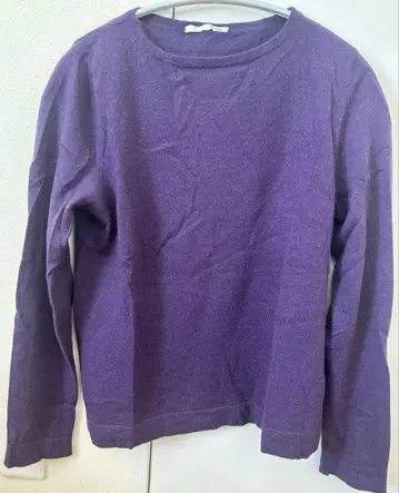 n100 보라색 캐시미어 긴팔 니트