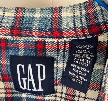 GAP 긴팔 체크 무늬