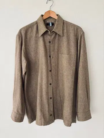 LORDY 브라운 그린 긴팔 셔츠