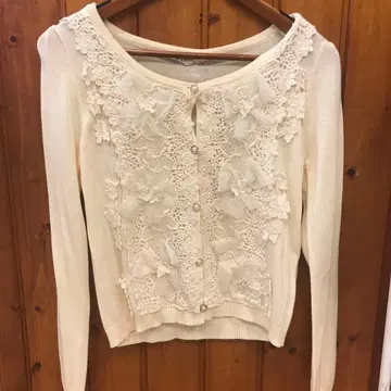 axes femme 아이보리 레이스 가디건 M