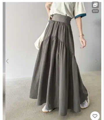 ClassicalElf 플레어 스커트 그레이 볼륨 디자인