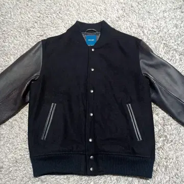 [레어 양가죽] BEAMS 바시티 자켓 다크 네이비 사이즈 M 특가