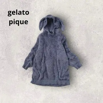 젤라또피케 토끼 후드티 복슬복슬 룸웨어 후드 부착 홈웨어