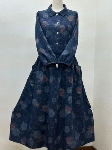 기모노 리메이크  원피스 앞 버튼 L 사이즈