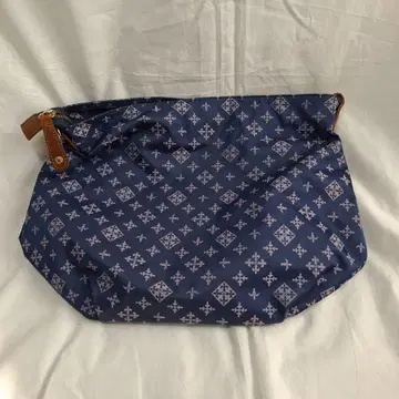 네이비 꽃무늬 나일론 숄더 russet