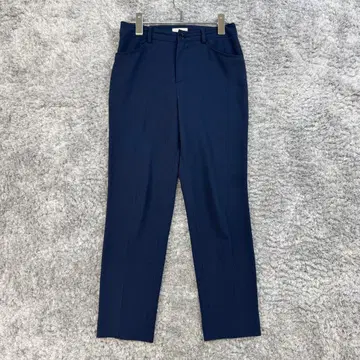 비쓰리 [ 28 ] 네이비 블랙 체크 무늬 테이퍼드 스트레치 봄/여름