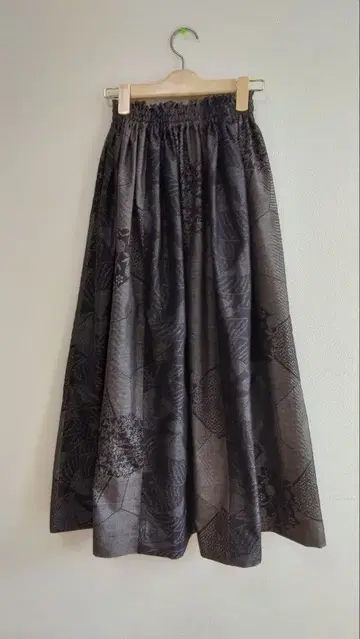 오시마 명주 기모노 리메이크 롱 스커트*244