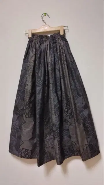 오시마 명주 기모노 리메이크 롱 스커트*244