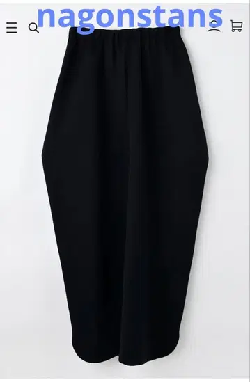 nagonstans 드레이프 코쿤 스커트 블랙 M 사이즈