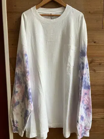 타이다이 패턴 롱T 차콜 USA 2XL