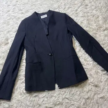 plst 플라스테 다크 네이비 여성용 노카라 자켓 사이즈 xs