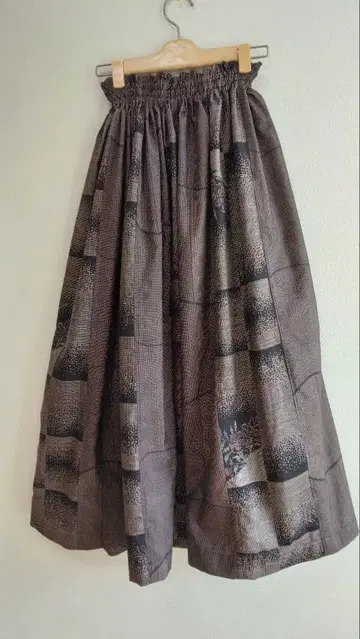 오시마 명주 기모노 리메이크 롱 스커트*245