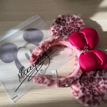 Disney 디즈니 레오파드 무늬 핑크 머리띠 [ 새상품급 ]