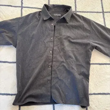 CLEL 그레이 스트라이프 긴팔 셔츠 M