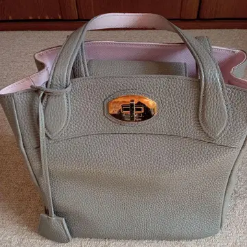 ADMJ 그레이 가죽 핸드백