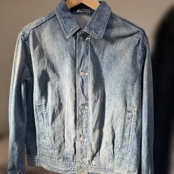 AURALEE SELVEDGE FADED LIGHT DENIMJACKET