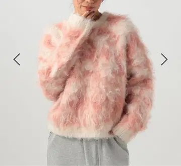 BAYFLOW 자카드 롱 헤어 니트 풀오버