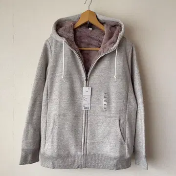 미사용품 UNIQLO 유니클로 보아 맨투맨 풀 집업 후드티 3XL 베이지