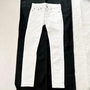 아즈르 베이직 스키니 팬츠 코튼 혼 화이트 XS