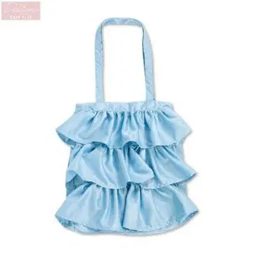 아베일 oshicoco 콜라보 상품 스카이블루 프릴 디자인 덕질 토트백