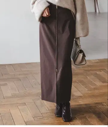 [새상품급] 노블 프론트 지퍼 타이트 스커트