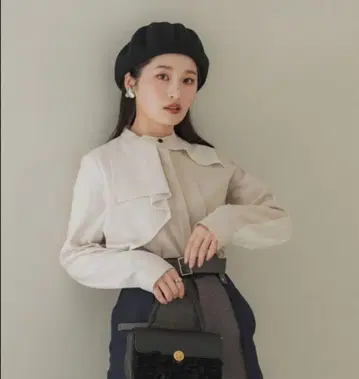 아지메 콤비라이크 블라우스 FREE 사이즈