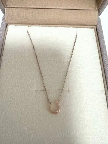 ete 호스슈 목걸이 k10 핑크 골드