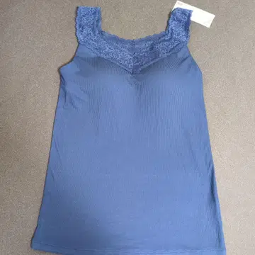 택 포함 새상품 [ 히트텍 ] 다크 블루 레이스 브라 탱크탑 XL