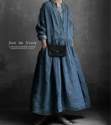 Joie de Vivre 린넨 데님 바이오 원피스