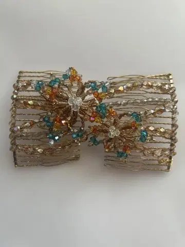 컴플렉스 비즈 빗 2점과 헤어밴드 세트 세트