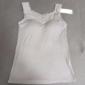 택 포함 새상품 [ 히트텍 ] 브라운 레이스 브라 탱크탑 XL