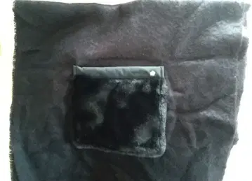 마리콴트 블랙 좌우 포켓 부착 머플러 미사용 택 포함