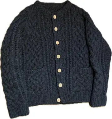 빈티지 노카라 가디건 니트 브라운