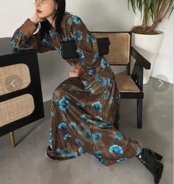 [Ameri VINTAGE] MILA VELOUR CUT DRESS M