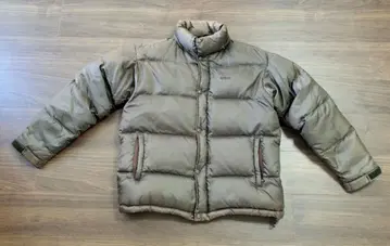 AIGLE 브라운 다운 자켓 후드 없음